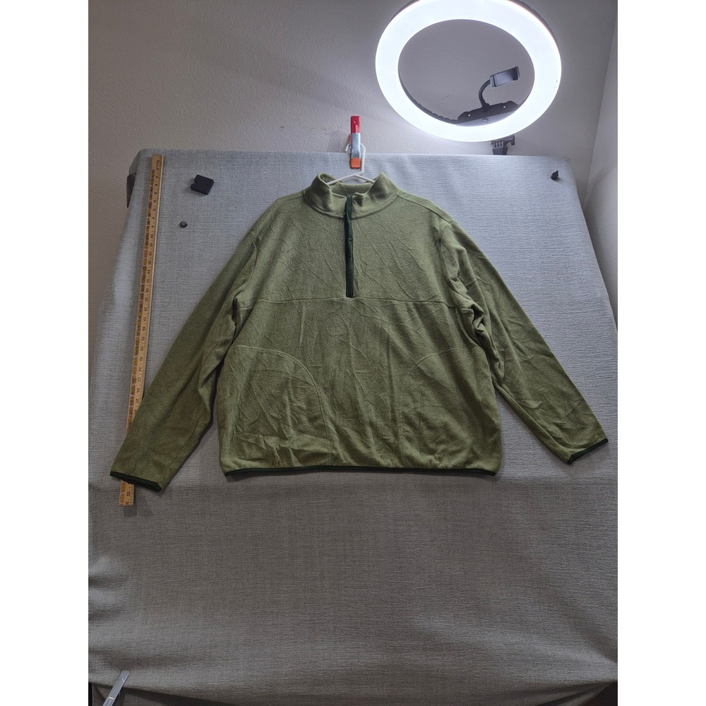 Goodfellow & Co Polar Fleece Jacket Womens 2XL Olive Green Mock Neck Half Zip